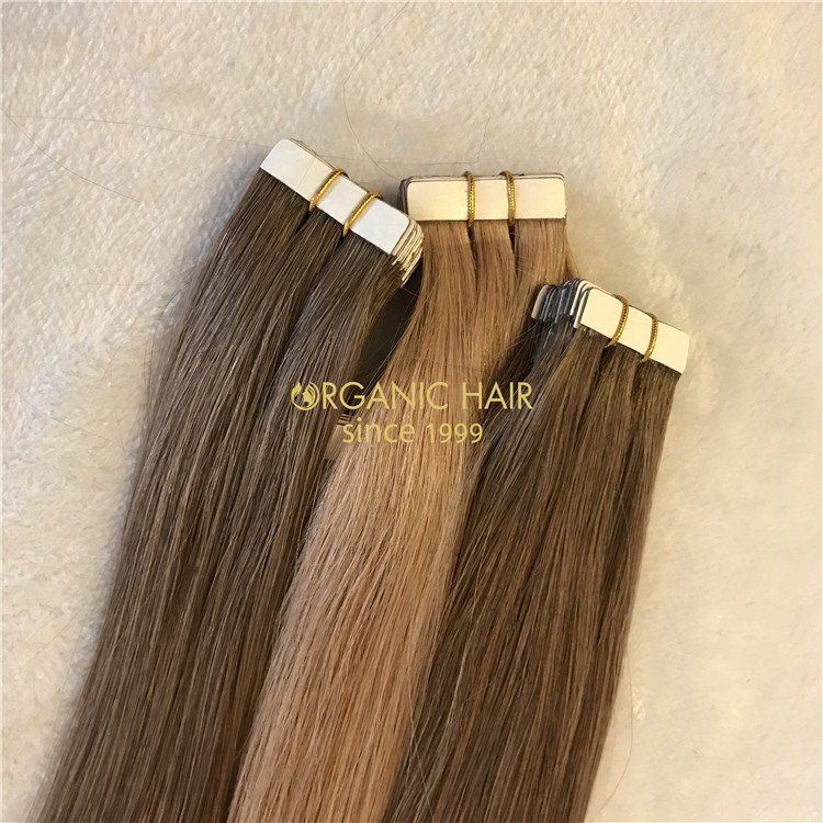 Remy tape in human hair extensions X124